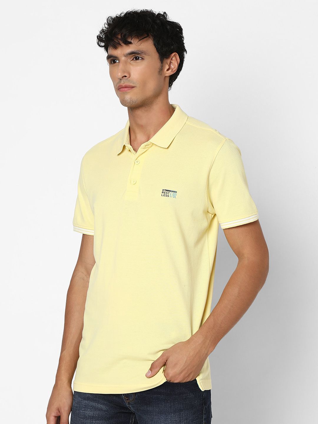 SPYKAR Regular Fit Polo Collar Short Sleeve Cotton T-shirt