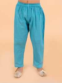 Pspeaches Boys Sea Green Printed Kurta with Pyjama Set