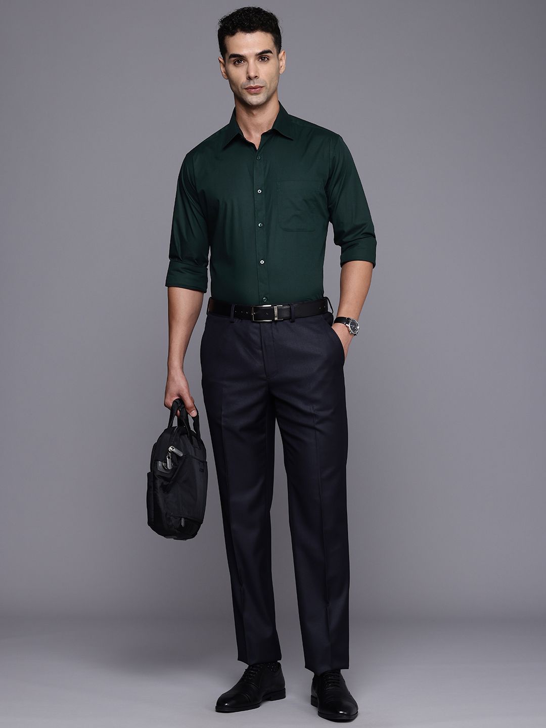 Raymond Pure Cotton Slim Fit Opaque Formal Shirt