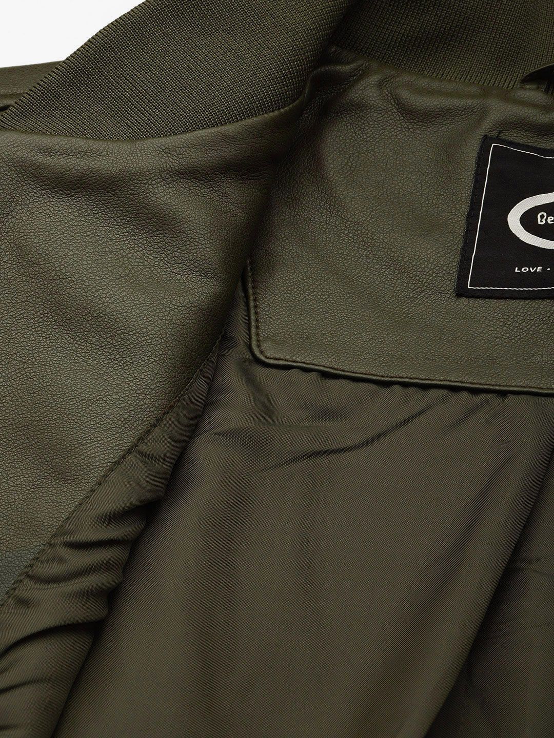 Being Human Men Stand Collar Biker Jacket