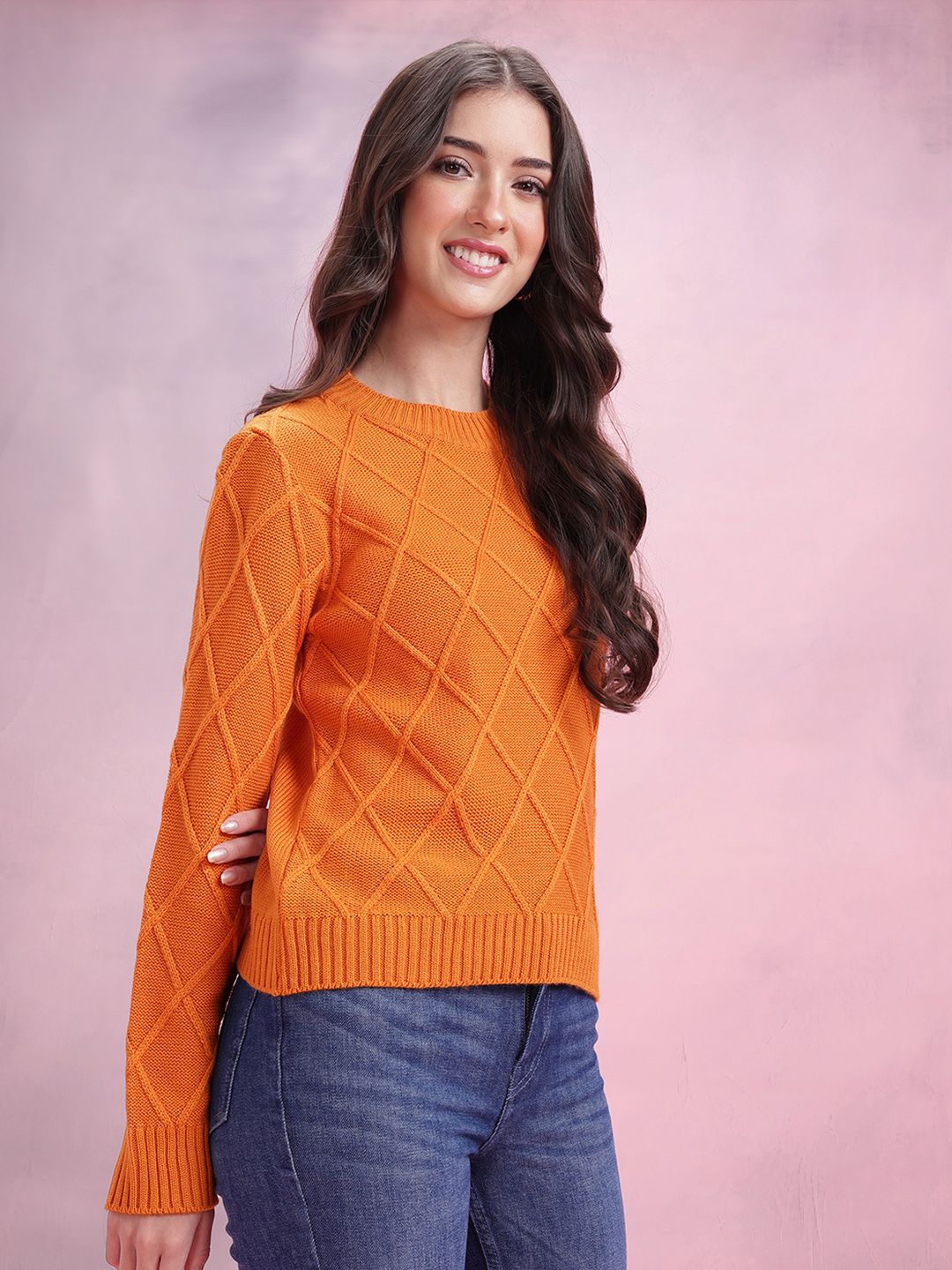 DressBerry Checked Acrylic Pullover