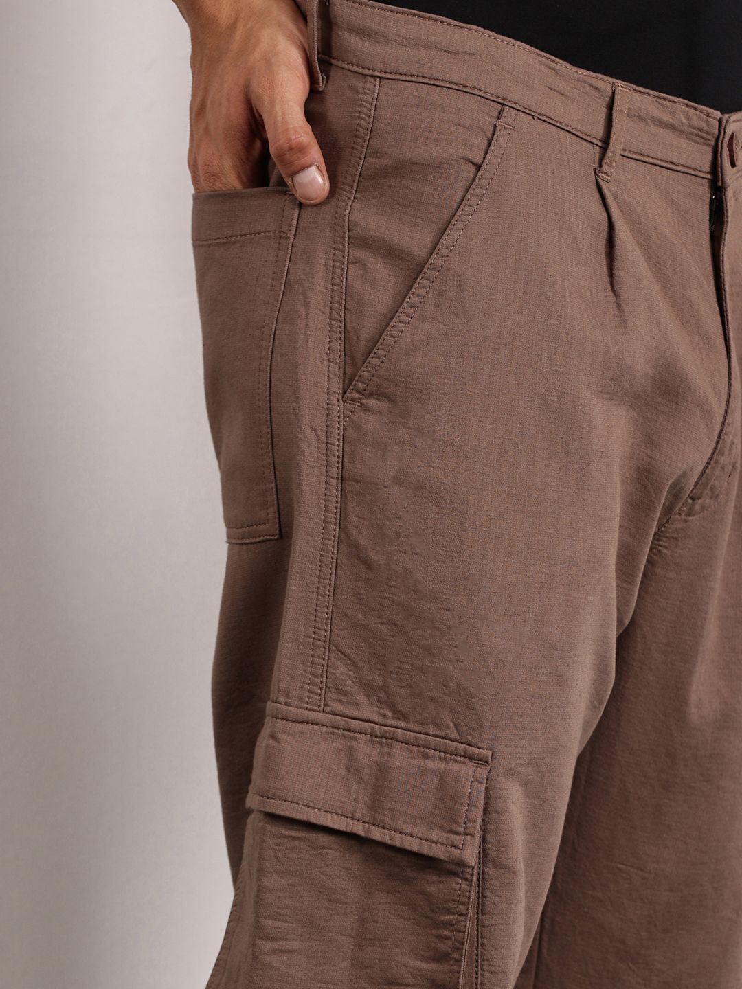 Thomas Scott Men Smart Easy Wash Cargos Trousers