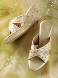 House of Pataudi Embellished Wedges