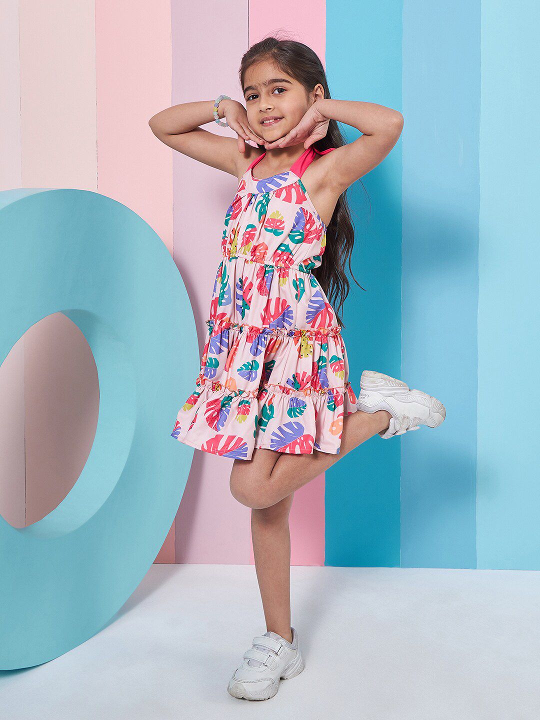 pspeaches Floral Printed Fit & Flare Dress