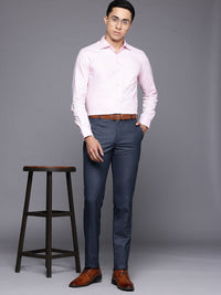 Raymond Men Checked Slim Fit Formal Trousers