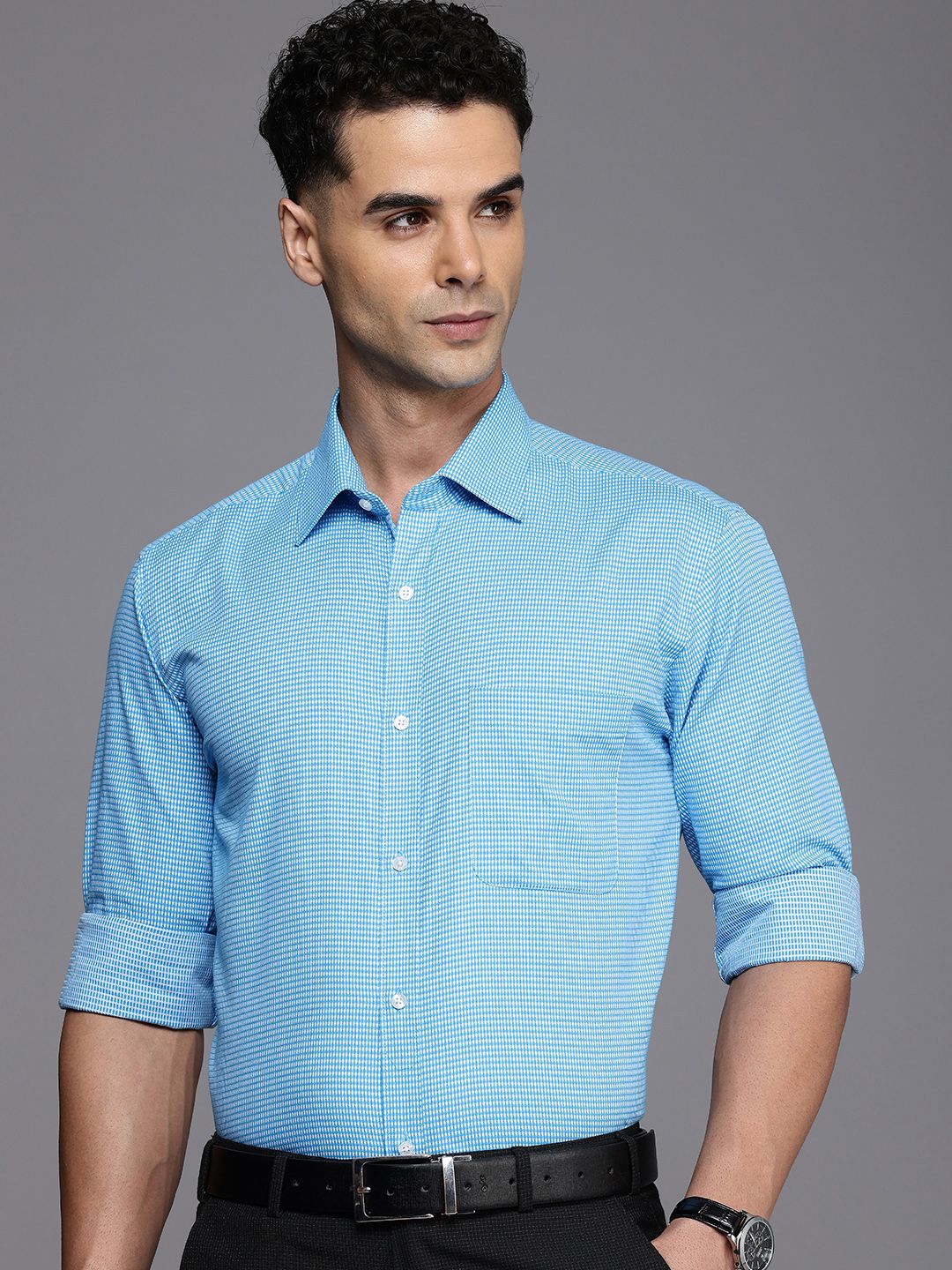 Raymond Slim Fit Opaque Pure Cotton Formal Shirt