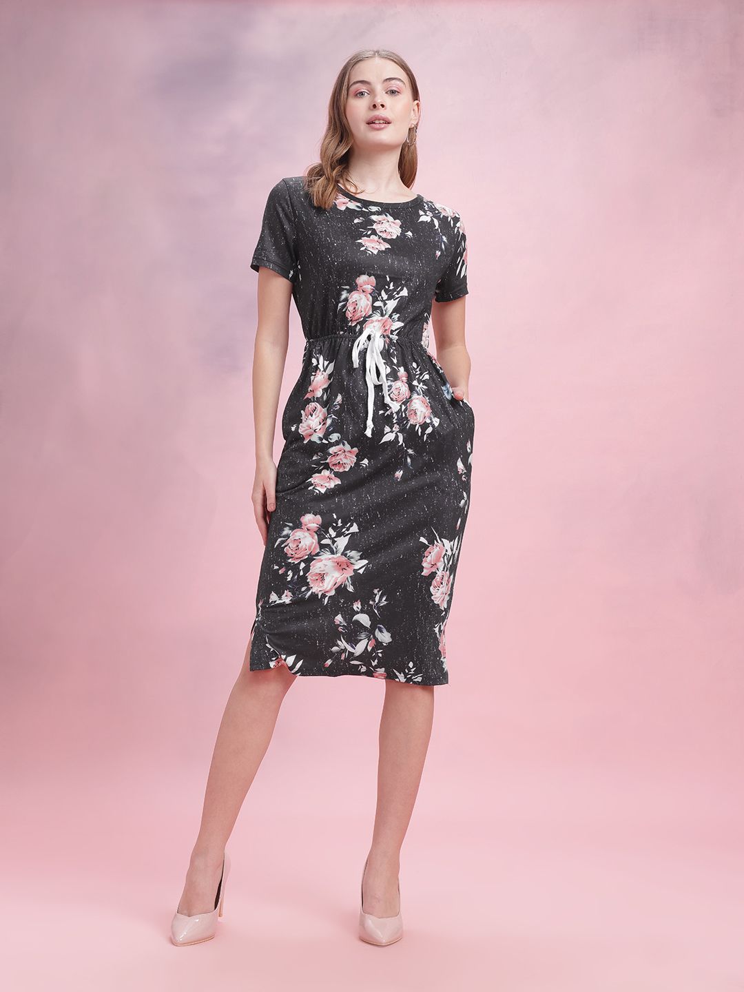 DressBerry Floral Print Bodycon Dress