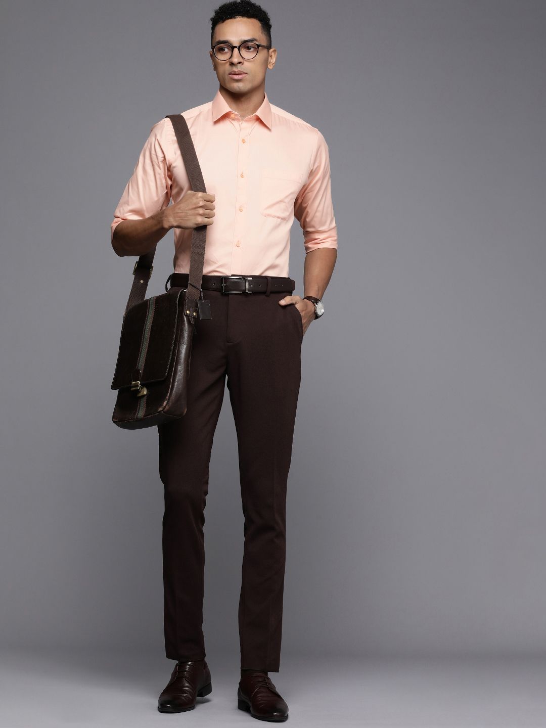 Raymond Men Pure Cotton Slim Fit Opaque Formal Shirt
