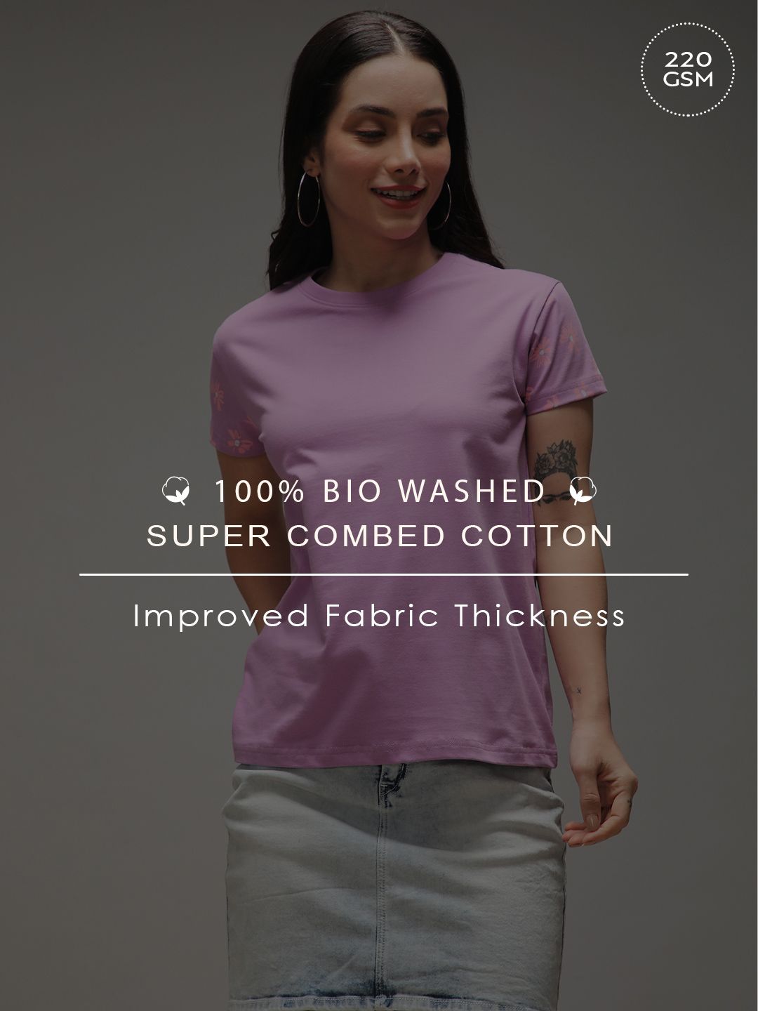 DILLINGER Women Regular Fit Crew Neck Sleeve Printed Tshirt