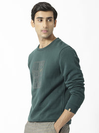 RARE RABBIT Men Kofu Graphic Print Logo Round Neck Sweatshirt