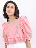 Tokyo Talkies Lace Blouson Top