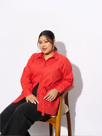 SASSAFRAS Curve Plus Size Pure Cotton Casual Shirt