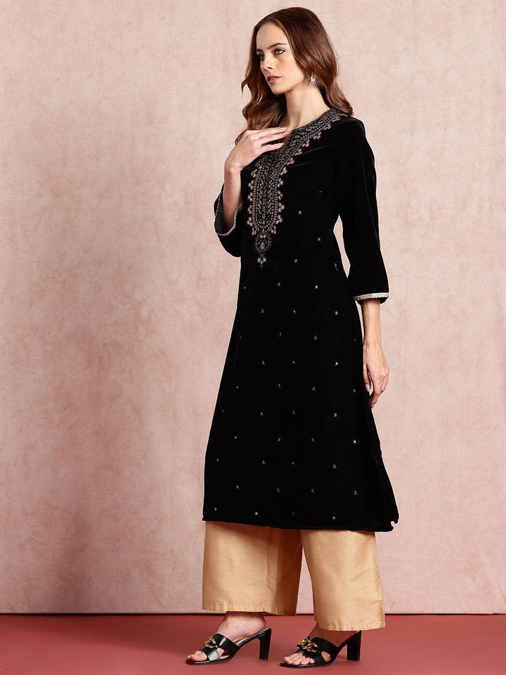 all about you Ethnic Motifs Yoke Design Zari Work Kurta