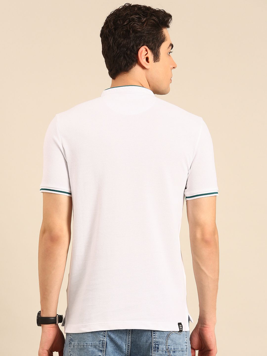 Being Human Mock Collar Pure Cotton T-shirt