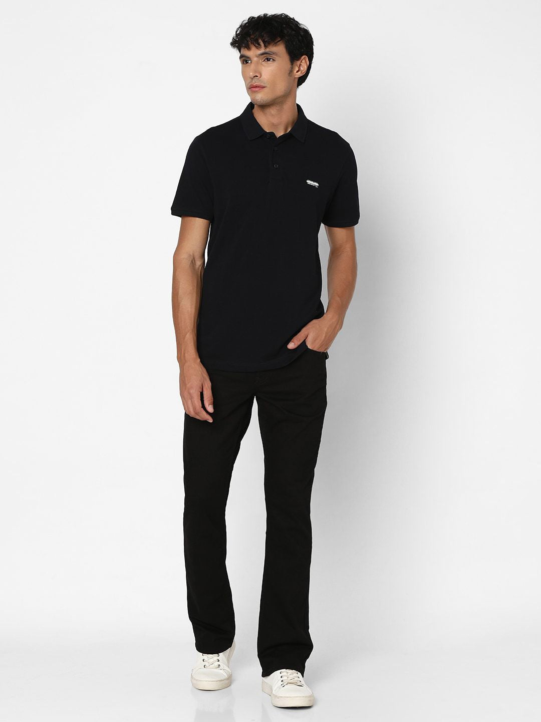 SPYKAR Regular Fit Polo Collar Short Sleeve Pure Cotton T-shirt