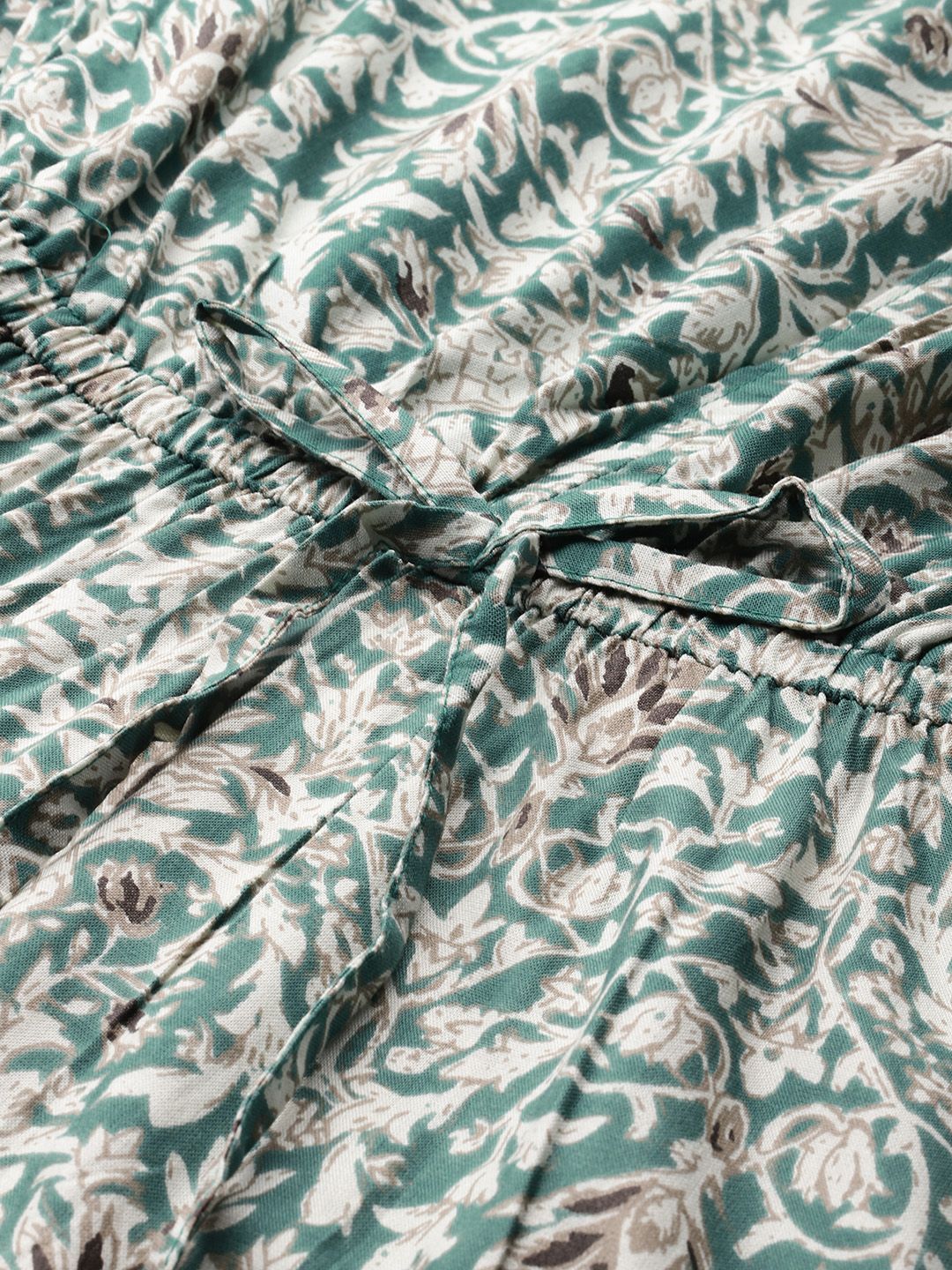 all about you Printed Cinched Waist A-Line Dress