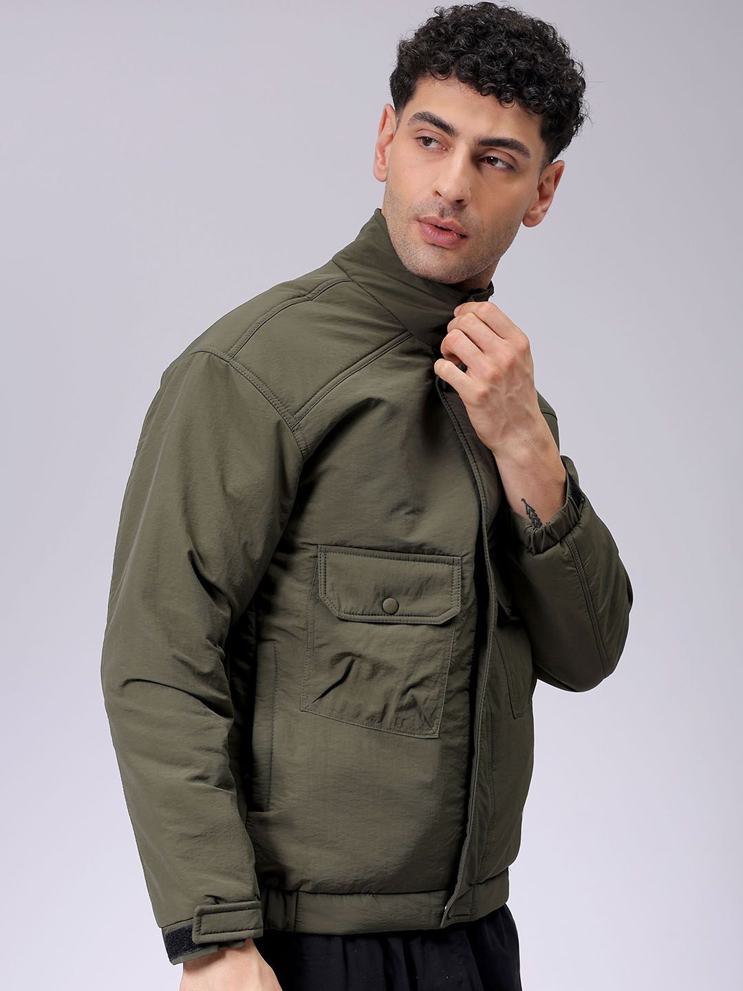 The Indian Garage Co Men Quilted Jacket