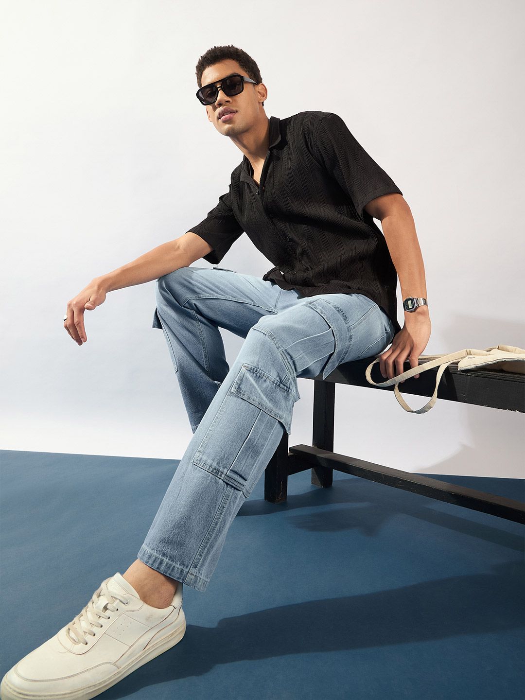 DENNISON Men Relaxed Fit Cargo Jeans