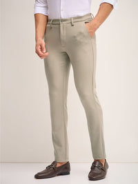 THE BEAR HOUSE Men Mid-Rise Slim Fit  Formal Trousers