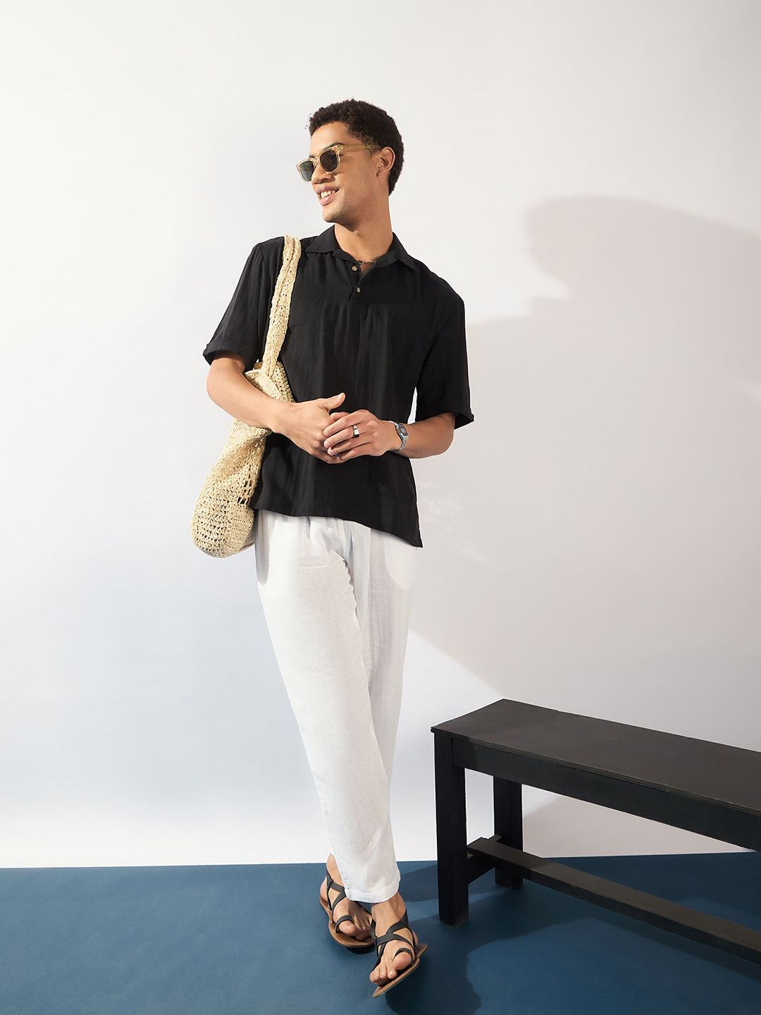 DENNISON Muslin Double Gauge Oversized Cotton Shirt