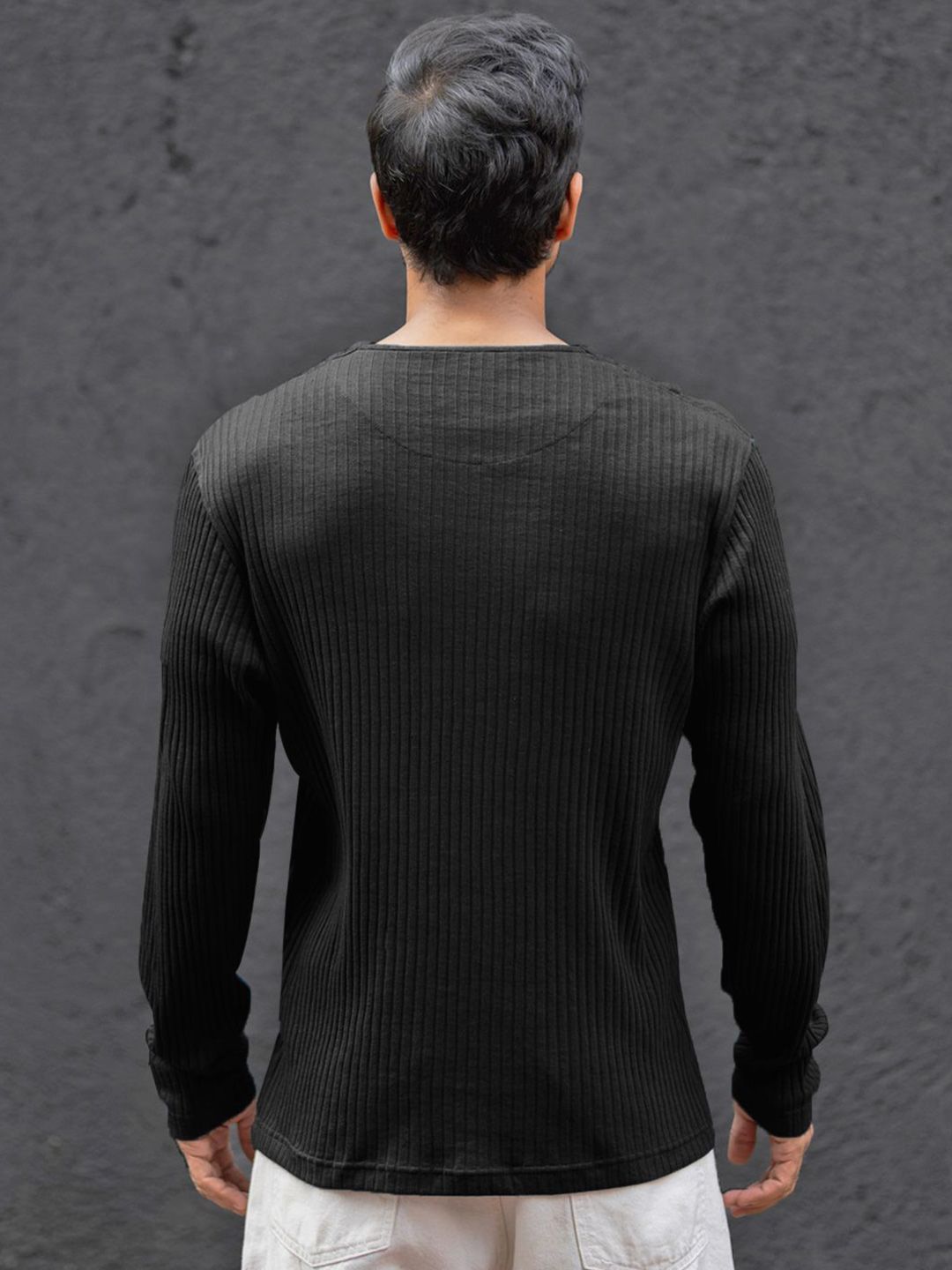 Powerlook Men Round Neck Knitted T-shirt