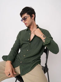 VASTRADO Men Classic Self Design Relaxed Fit Casual Shirt