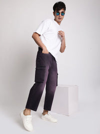 Bene Kleed Men Losse Fit Cropped Tinted Cargo Jeans