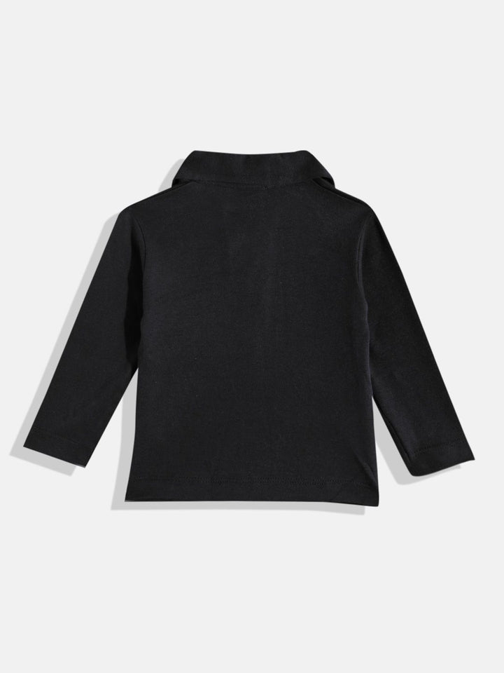 Moms Love Infant Boys Pure Cotton Animal Graphic Printed Dungarees with Solid T-shirt