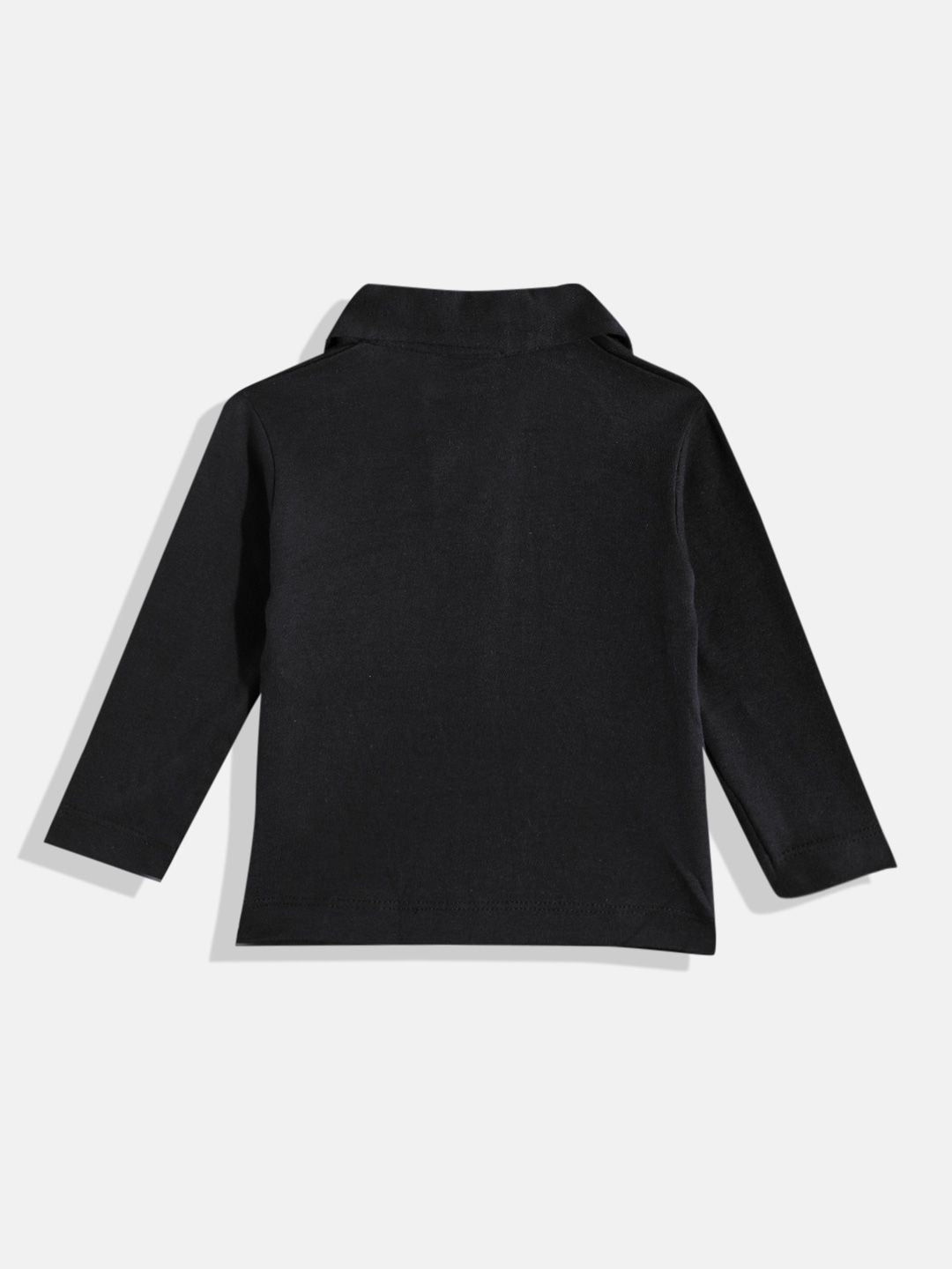 Moms Love Infant Boys Pure Cotton Animal Graphic Printed Dungarees with Solid T-shirt