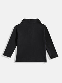 Moms Love Infant Boys Pure Cotton Animal Graphic Printed Dungarees with Solid T-shirt