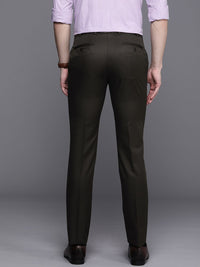 Raymond Men Checked Slim Fit Formal Trousers