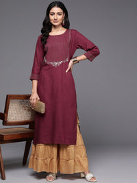 Indo Era Zari Embroidered Kurta