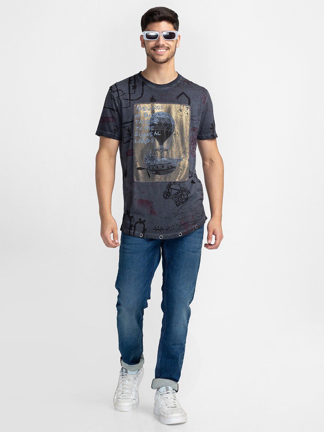 Being Human Graphic Printed Round Neck T-shirt