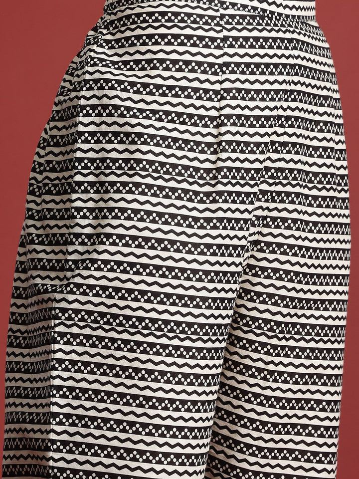 Indo Era Ethnic Motifs Printed Pure Cotton Kurta with Trousers