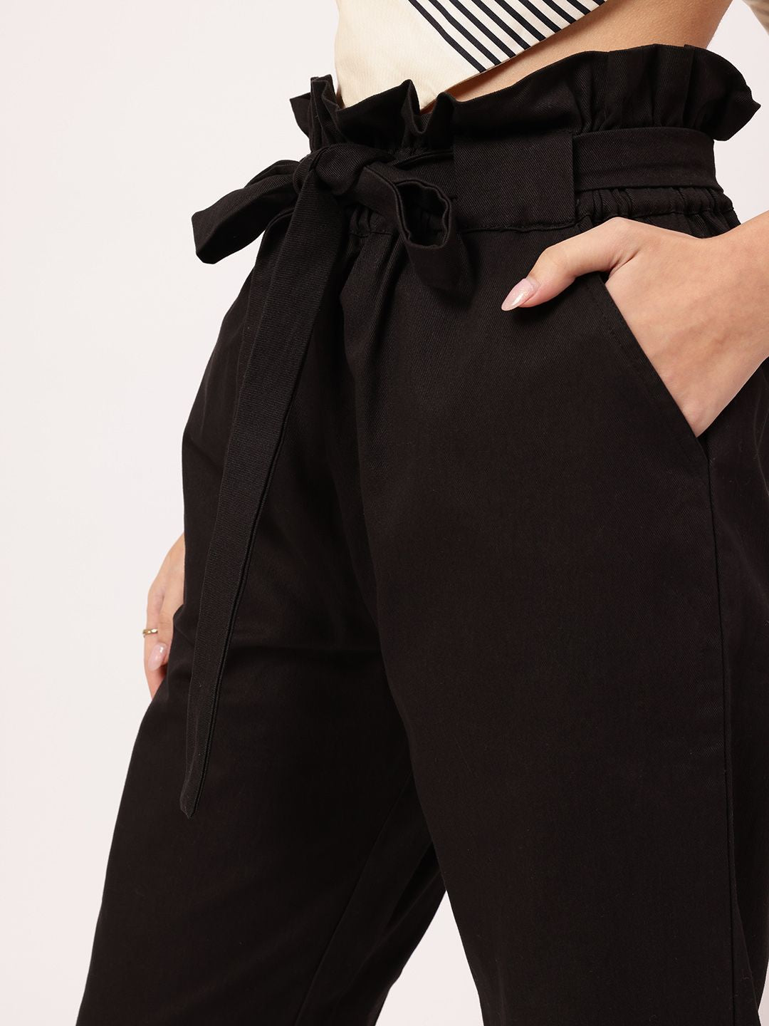 DressBerry Women Casual Constructs Cropped Trouser