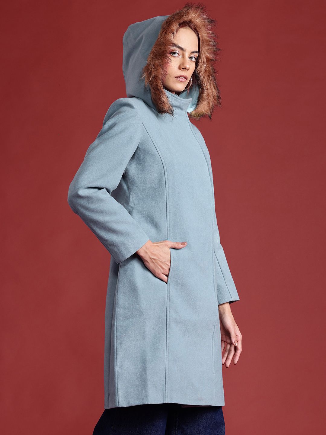 all about you Single-Breasted Parka Coat