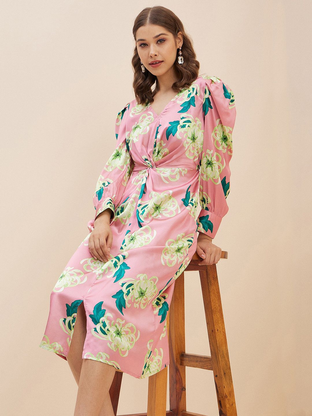 Antheaa Floral Printed Sheath Dress