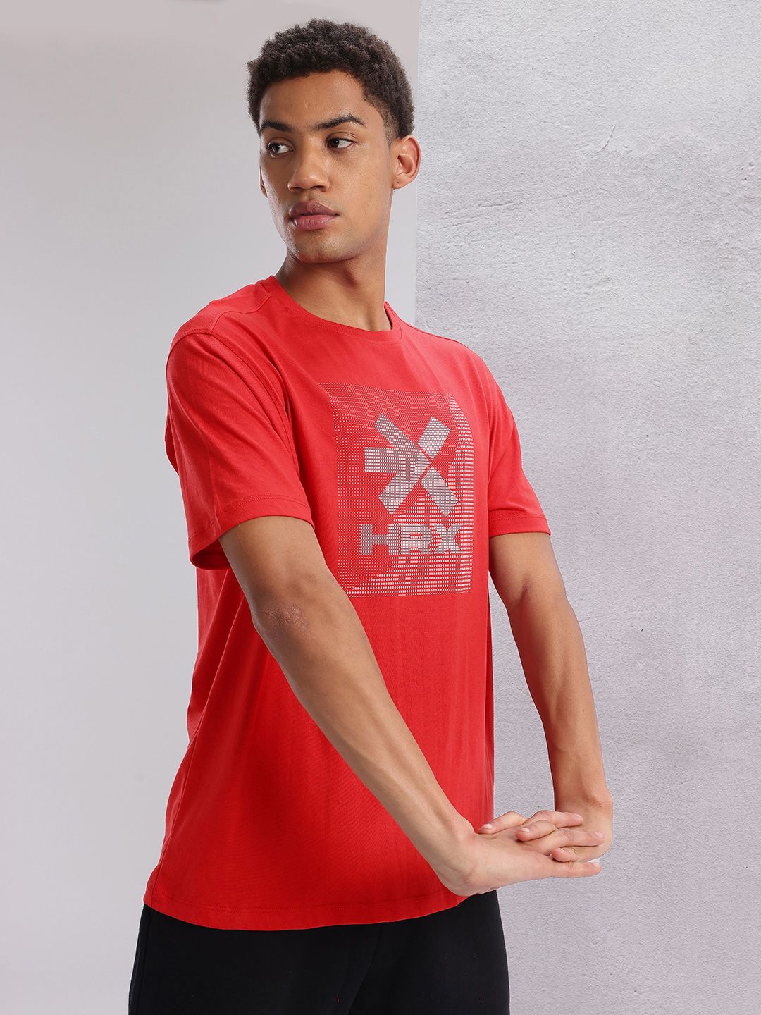 HRX by Hrithik Roshan Twin Collection Brand Logo Printed T-shirt