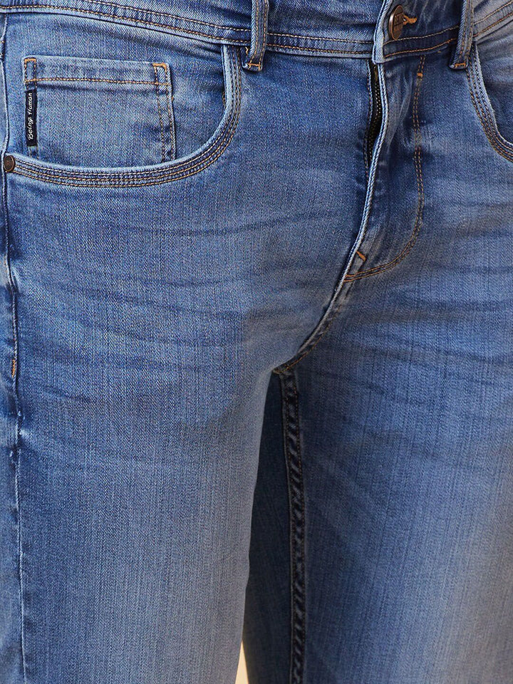 Being Human Men Slim Fit Mid Rise Clean Look Heavy Fade Jeans