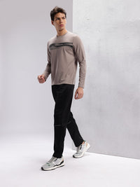 HRX by Hrithik Roshan Men Brand Logo Striped Rapid-Dry Running T-shirt