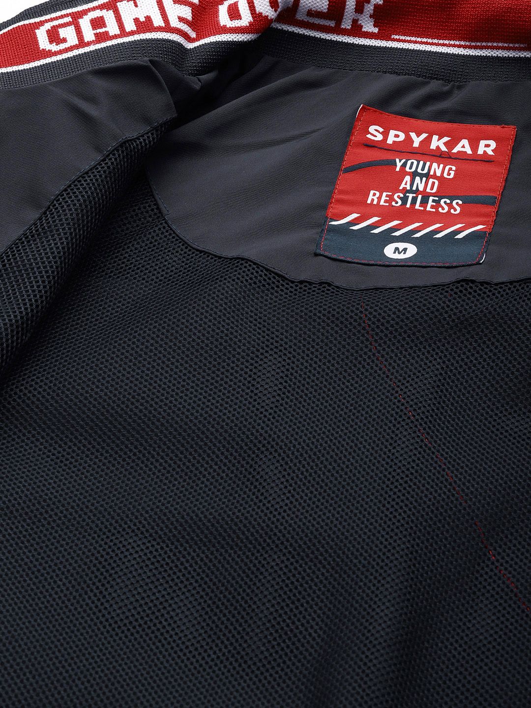 SPYKAR Solid Stand-Collar Bomber Jacket