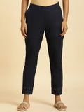 W Women Slim Fit Mid-Rise Plain Regular Trousers