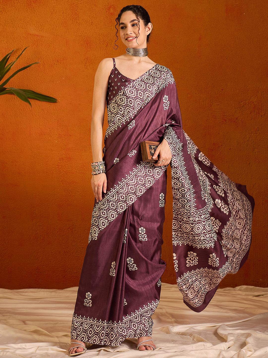 Saree mall Ethnic Motifs Bagru Sarees