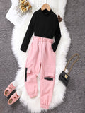 YK Girls Long Sleeves Top With Joggers Clothing Set