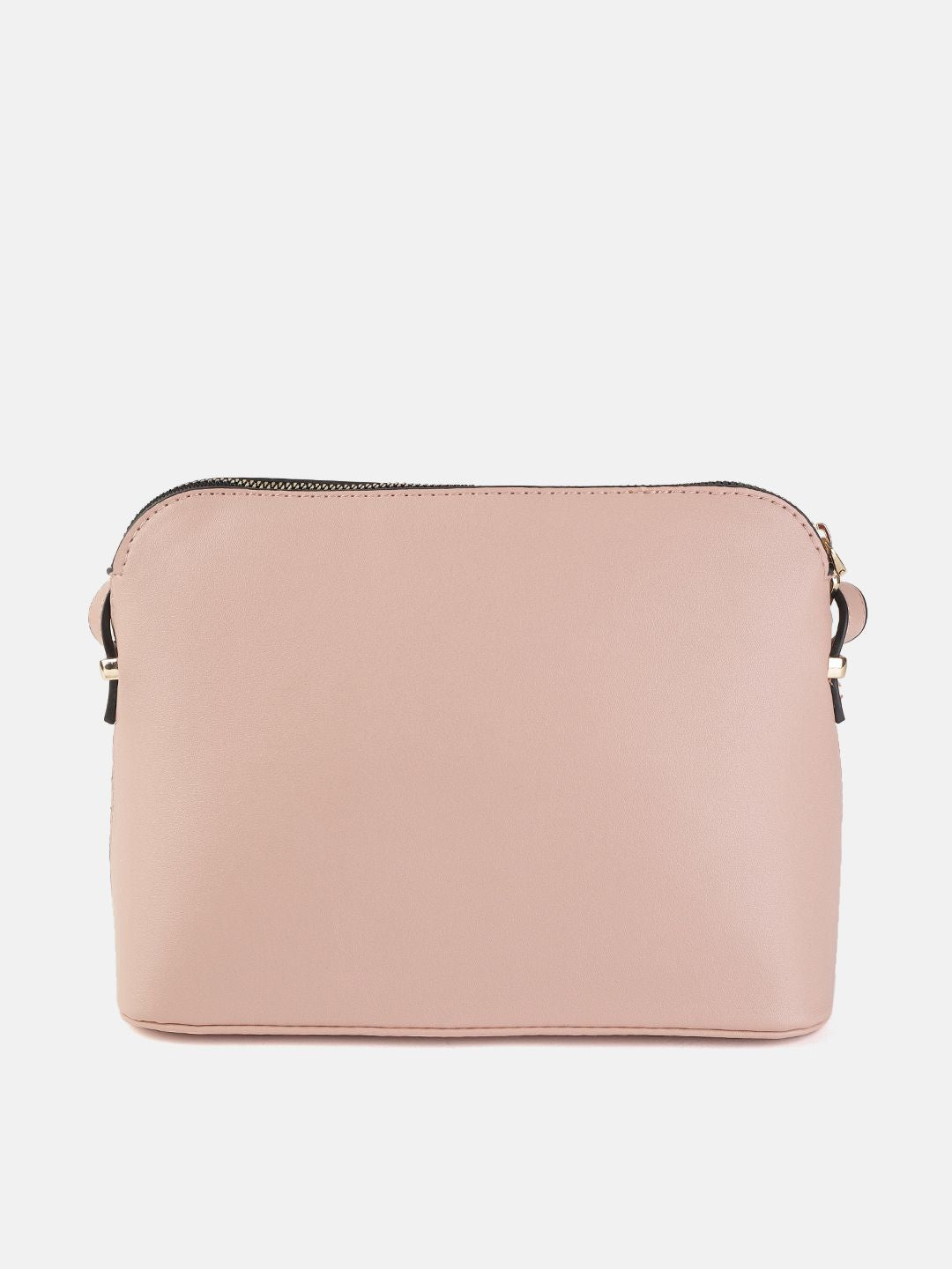 DressBerry Peach-Coloured Solid Sling Bag