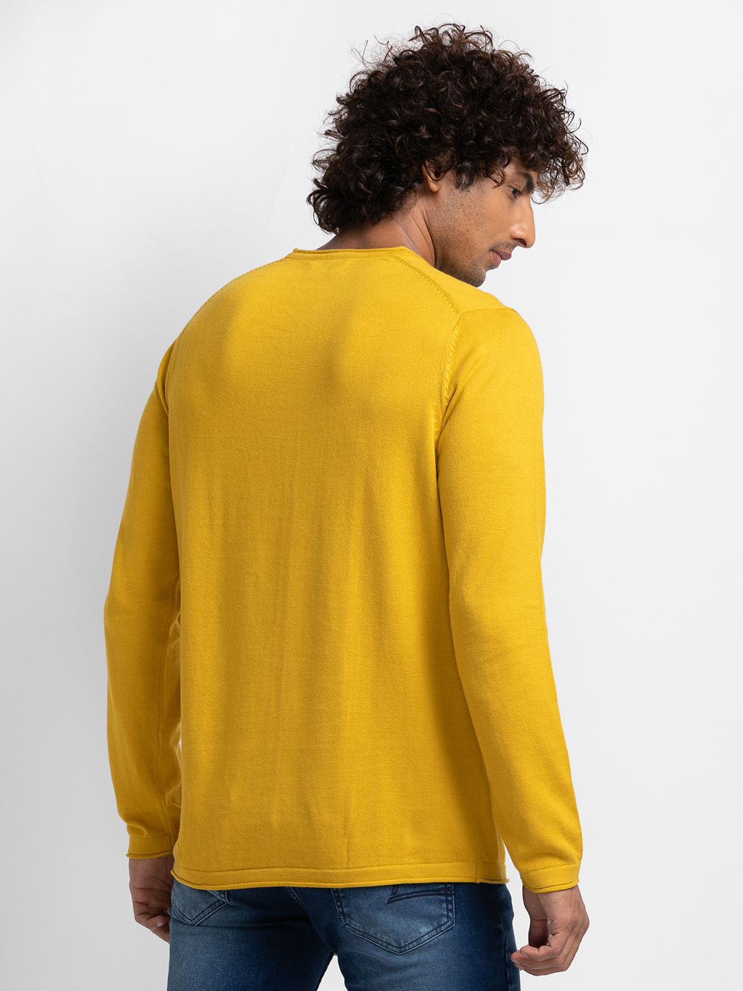 SPYKAR Pure Cotton Solid Pullover Sweaters