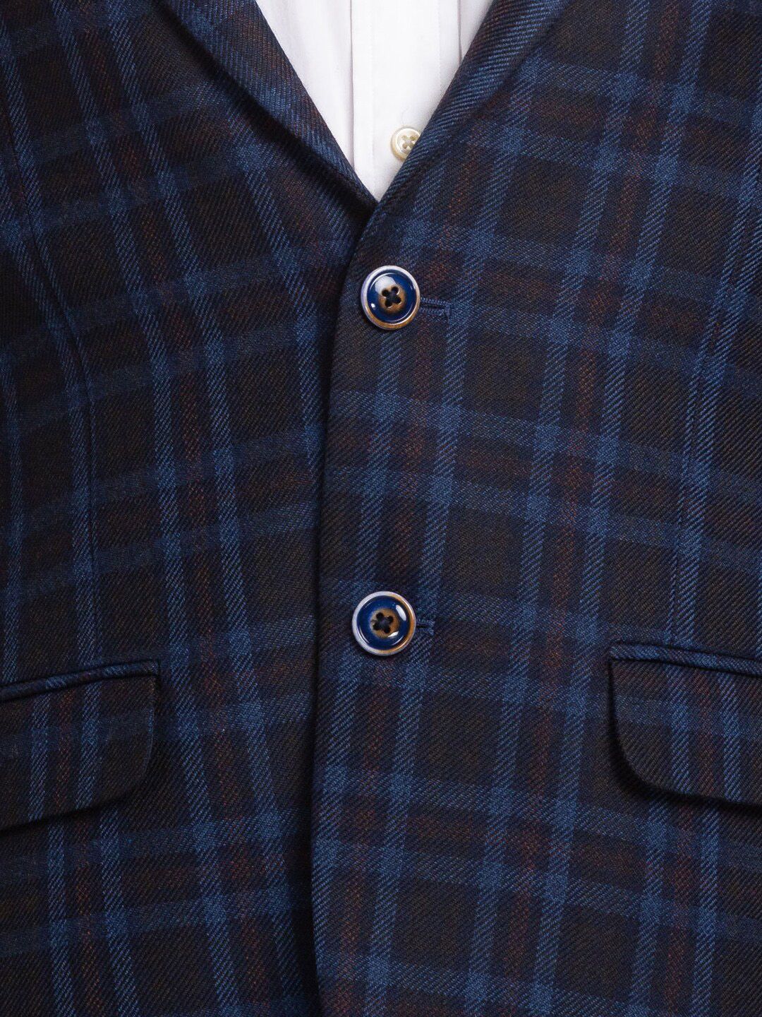 Park Avenue Men Checked Single Breasted Blazer