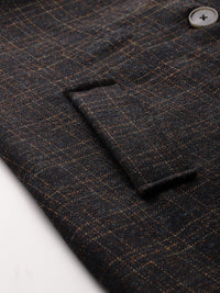 DressBerry Checked Single-Breasted Longline Overcoat
