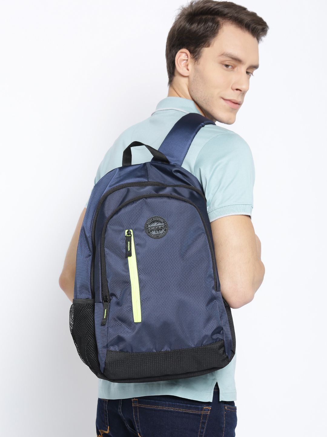 Gear Unisex Navy Blue Solid Backpack