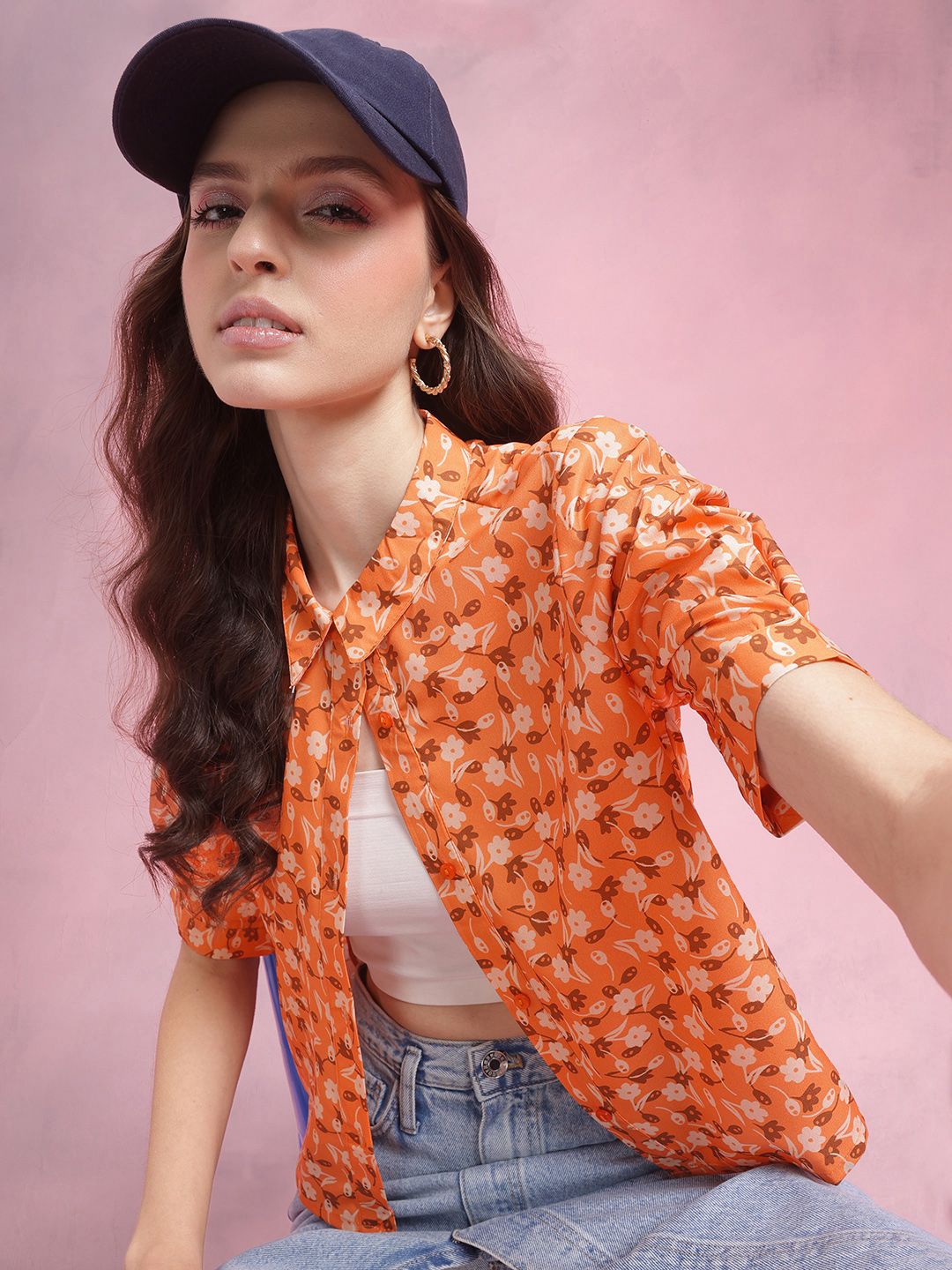 DressBerry Floral Print Casual Shirt